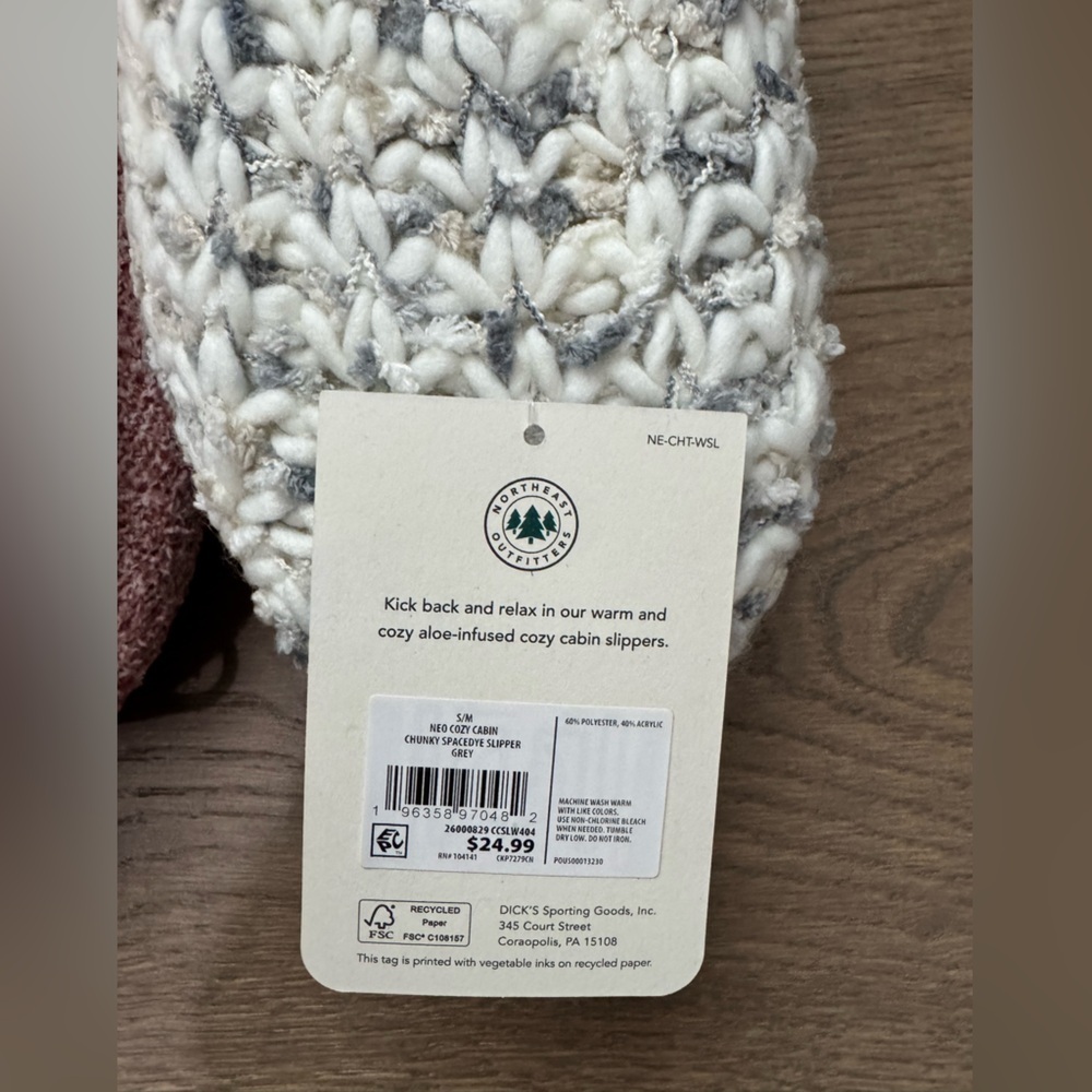 Women's Knit Slipper Trio - Lavender, Rose, Cream - Picture 2 of 4